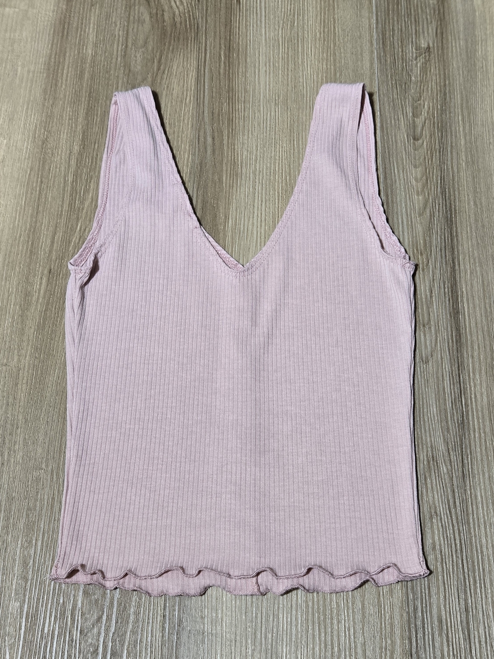 Caution To The Wind Blush Ribbed Button-Front Tank - Picture 2 of 3